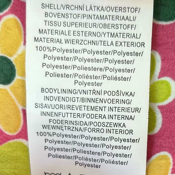 Glamorous Pink Green Yellow Size 8 Dress Floral Tie Back Square Neck Side Split - Picture 12 of 13